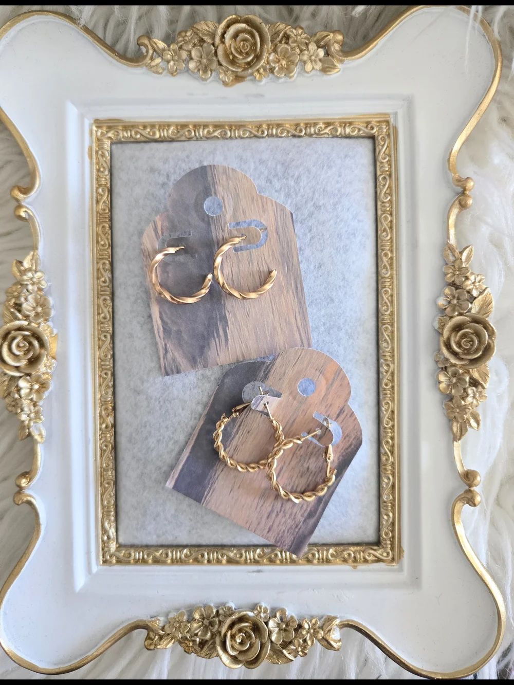 Gold-Tone Twisted Hoop Earrings - Women Jewelry